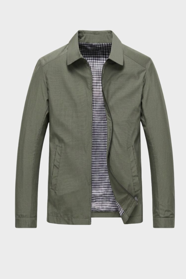 Herren Harrington-Jacke | Umlegekragen & Reißverschluss