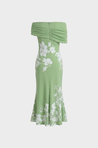 Damen Bardot Midikleid | Floral