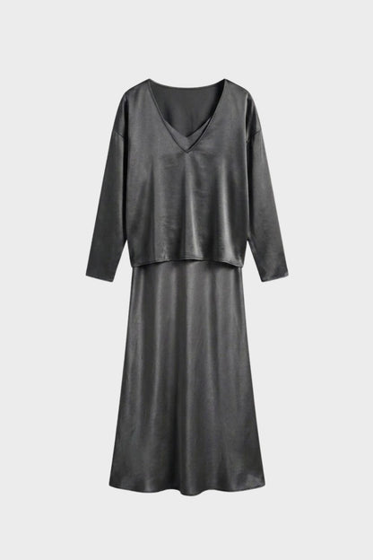 Damen Satin Midikleid | Twin-Set