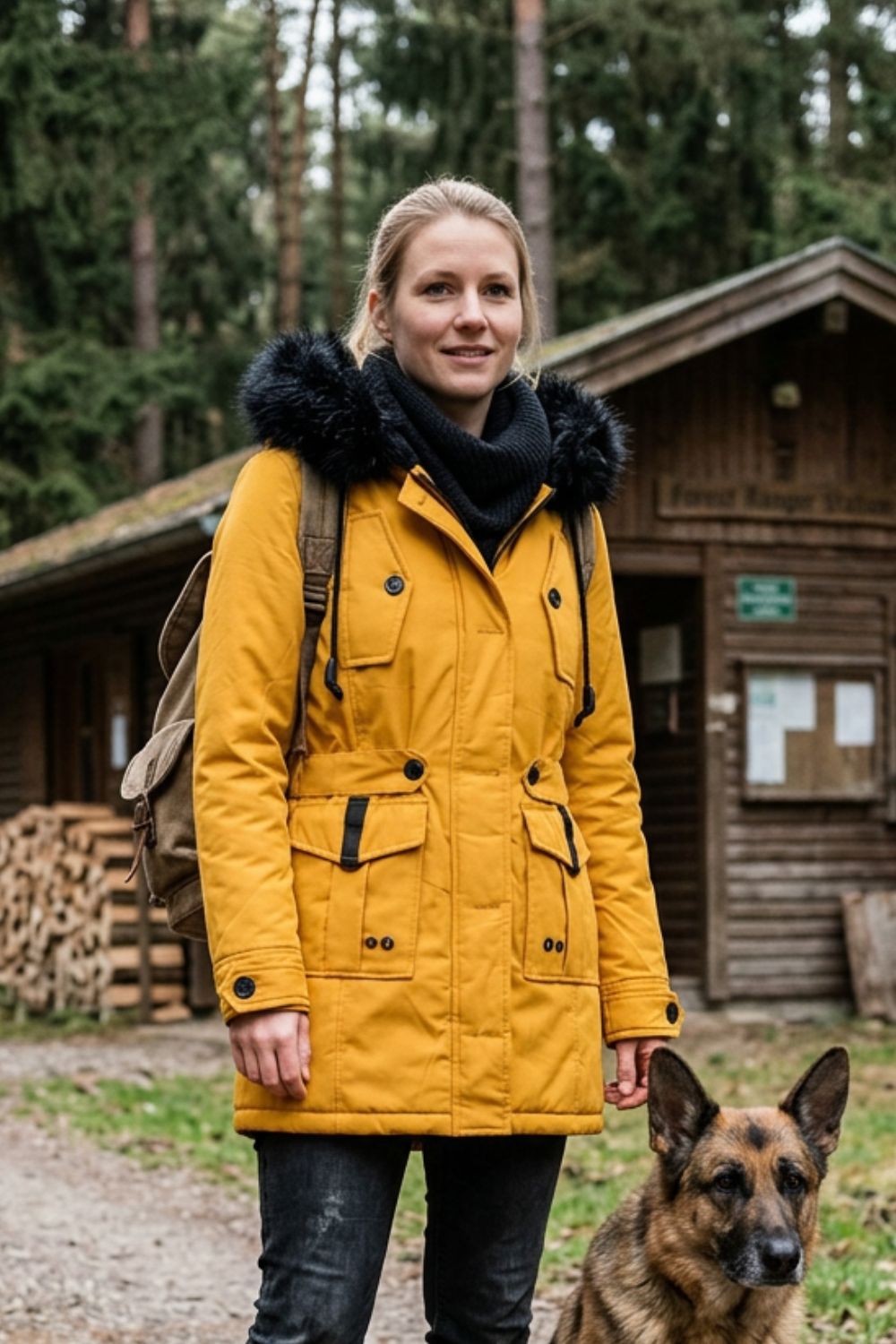 Damen Kapuzenparka | Taillenzug & Fronttaschen