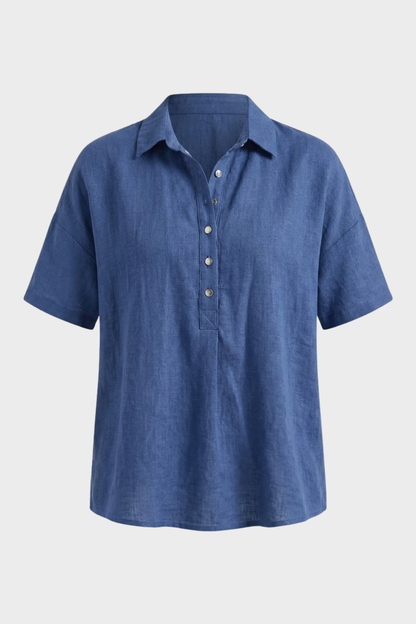 Damen Bluse mit Knopfleiste | Kurzarm