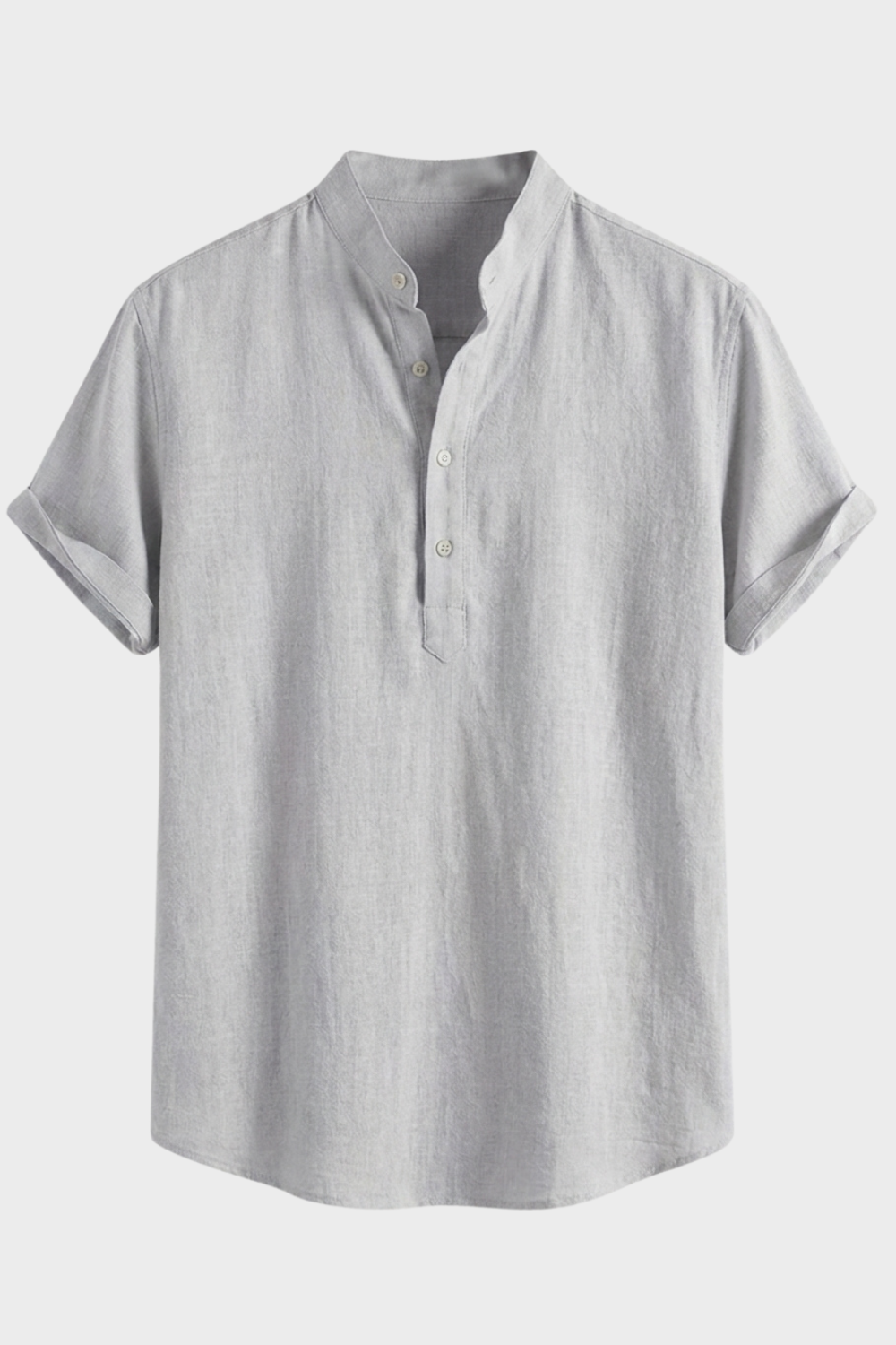 Herren Leinenhemd | Kurzarm Henley