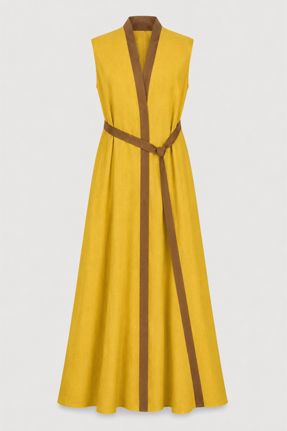 Damen Maxikleid Kontrast | Ärmellos