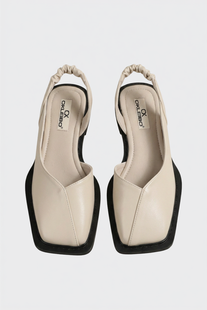 Damen Slingback Ballerinas | Eckige Zehenpartie