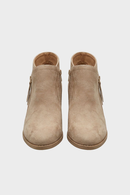 Damen Wildleder Stiefeletten | Blockabsatz