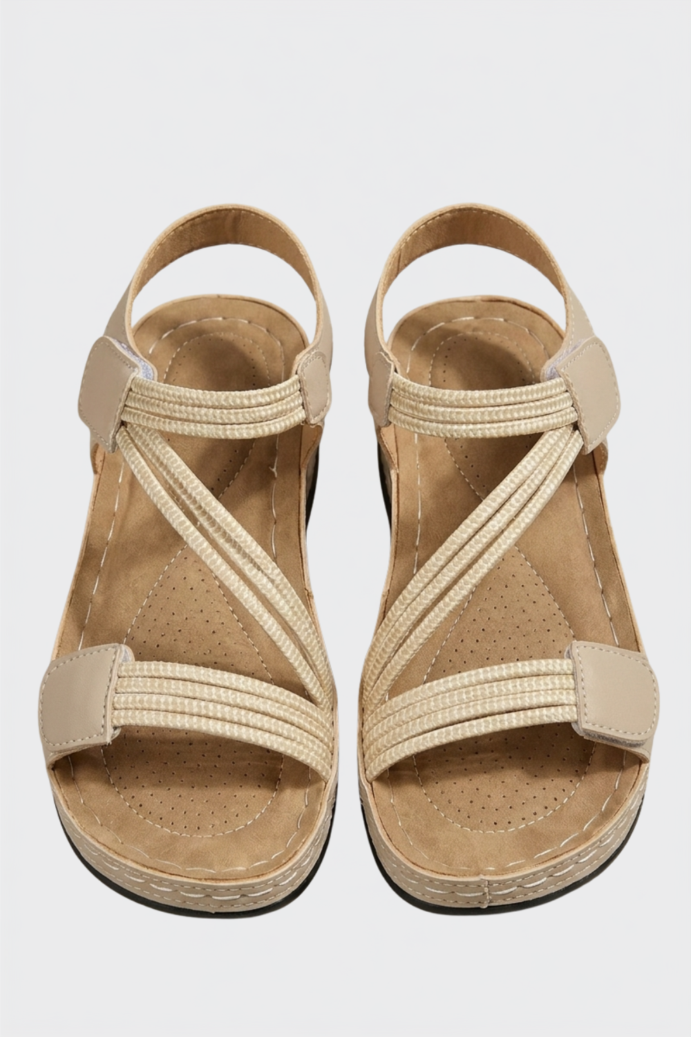 Damen Plateau Sandalen | Kreuzriemen
