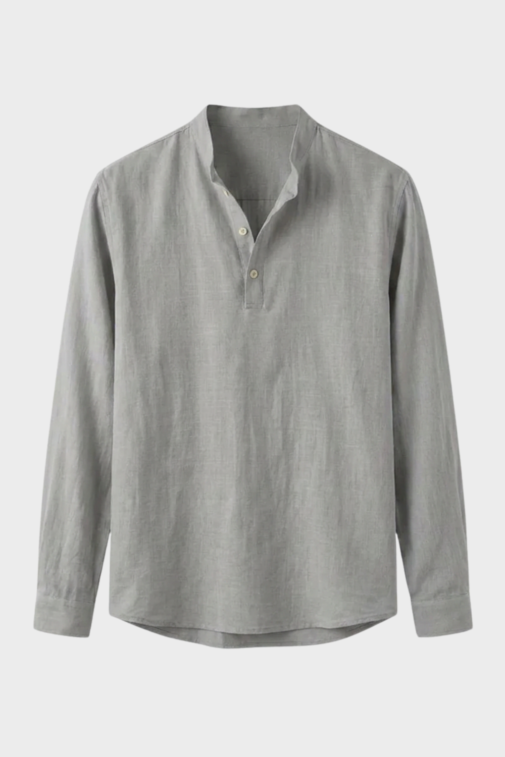 Herren Henley Langarmshirt | Stehkragen