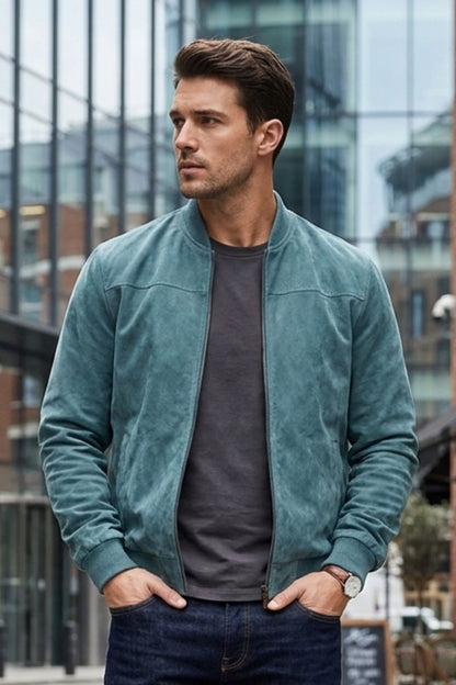 Herren Freizeit-Bomberjacke | Stehkragen & Klare Zip-Front
