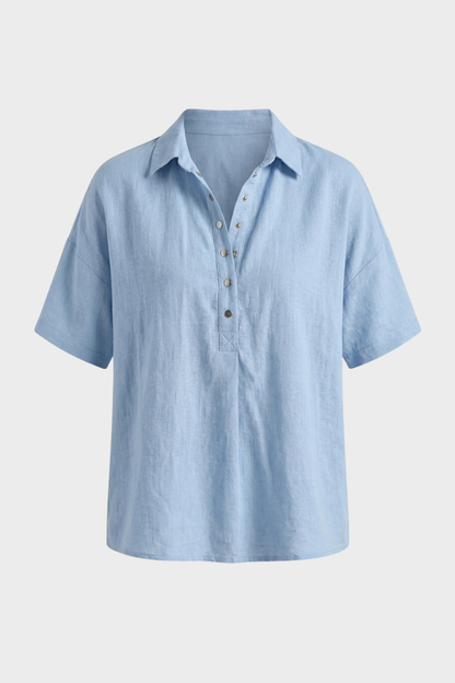 Damen Bluse mit Knopfleiste | Kurzarm