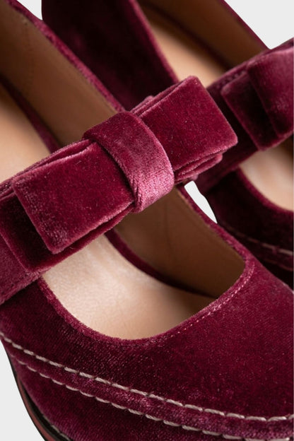 Damen Mary Jane Pumps | Samt