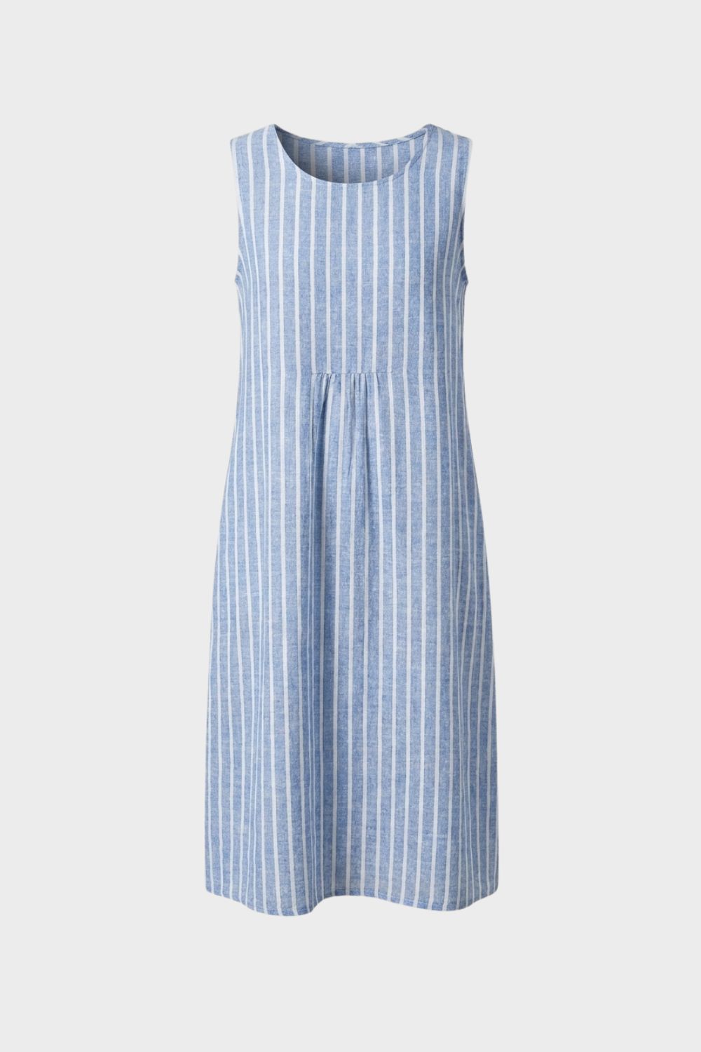 Damen Streifen Midikleid | Ärmellos