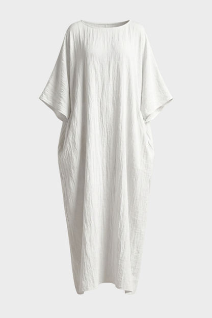 Damen Leinen Kaftankleid | Maxi