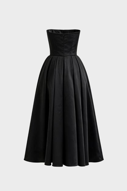 Damen Trägerloses Maxikleid | A-Linie