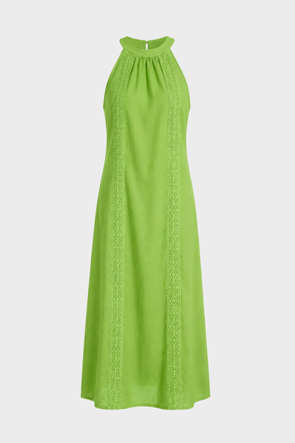 Damen Spitzen Maxikleid | Ärmellos