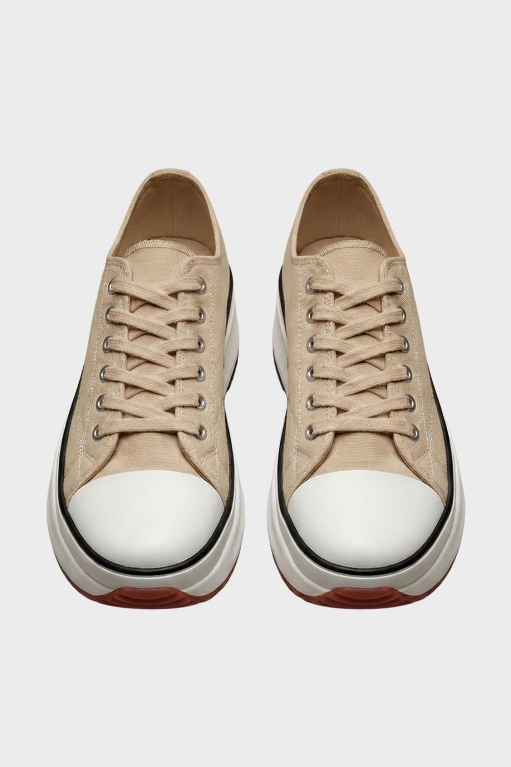 Sneaker Damen Turnschuhe Low mit Schnürung und Gummikappe
