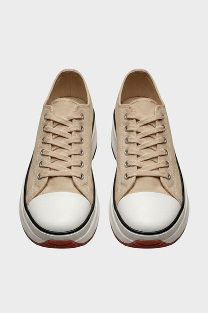 Sneaker Damen Turnschuhe Low mit Schnürung und Gummikappe