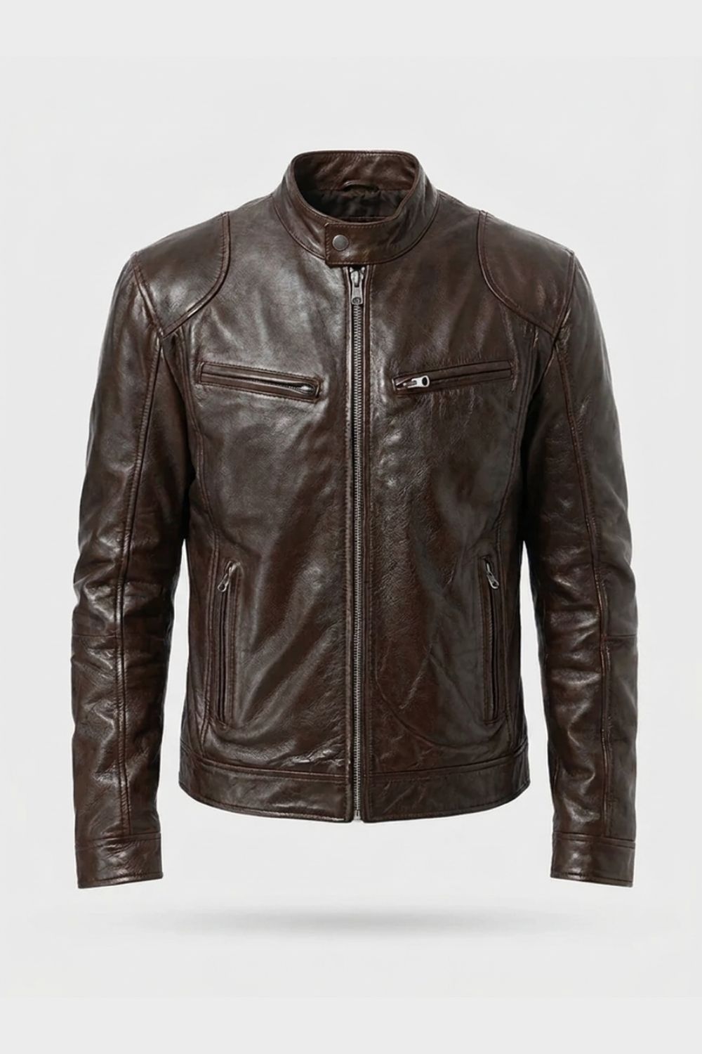 Herren Moto-Freizeitjacke | Stehkragen & Geradliniger Zipper