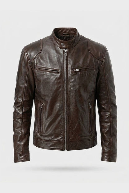 Herren Moto-Freizeitjacke | Stehkragen & Geradliniger Zipper