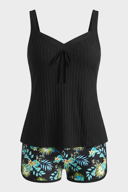 Damen Tankini Set | Tropische Shorts