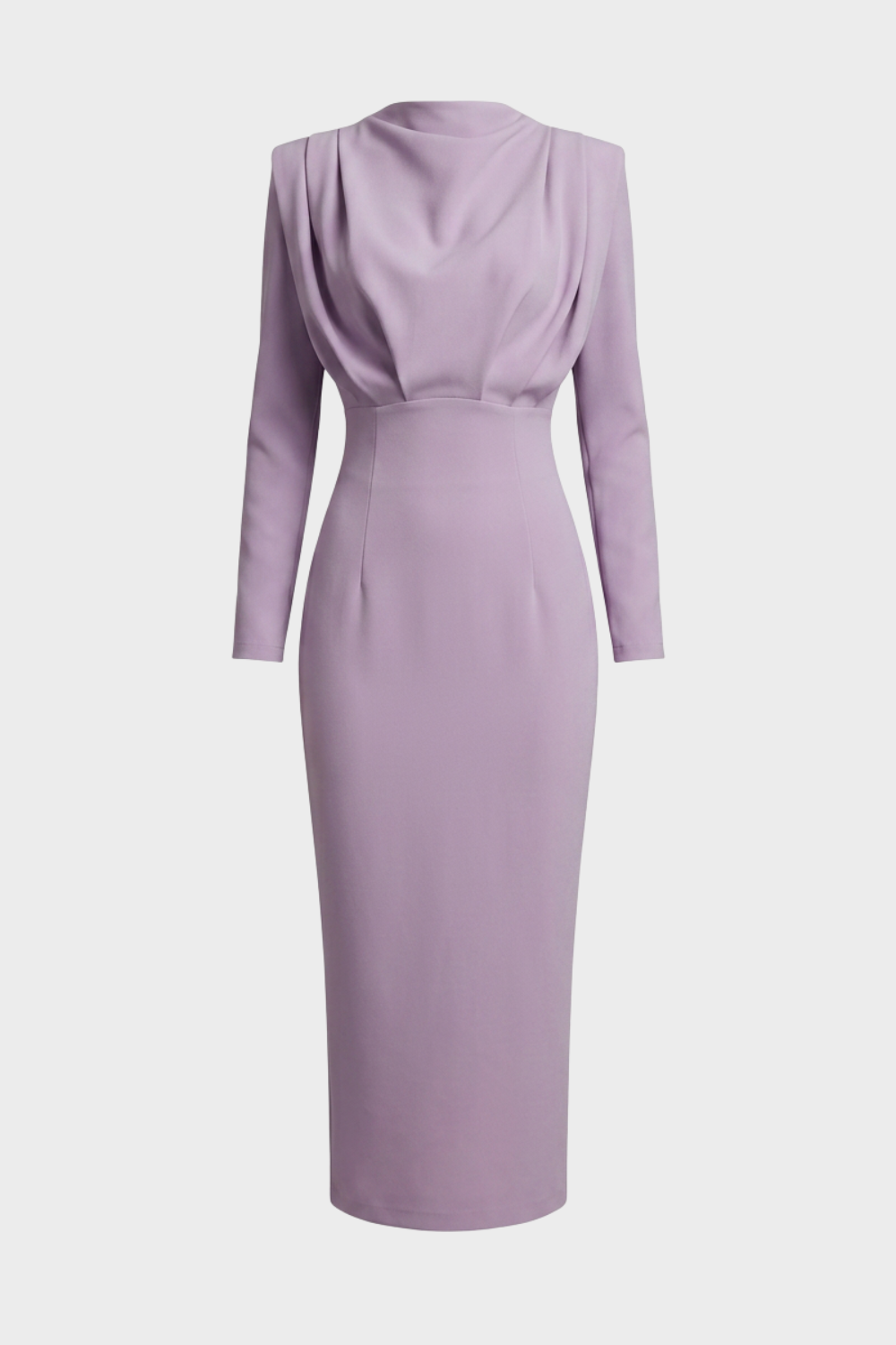 Damen Bodycon Midikleid | Stehkragen
