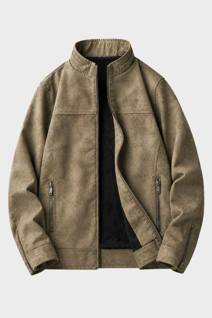 Herren Jacke mit Stehkragen und Reißverschluss