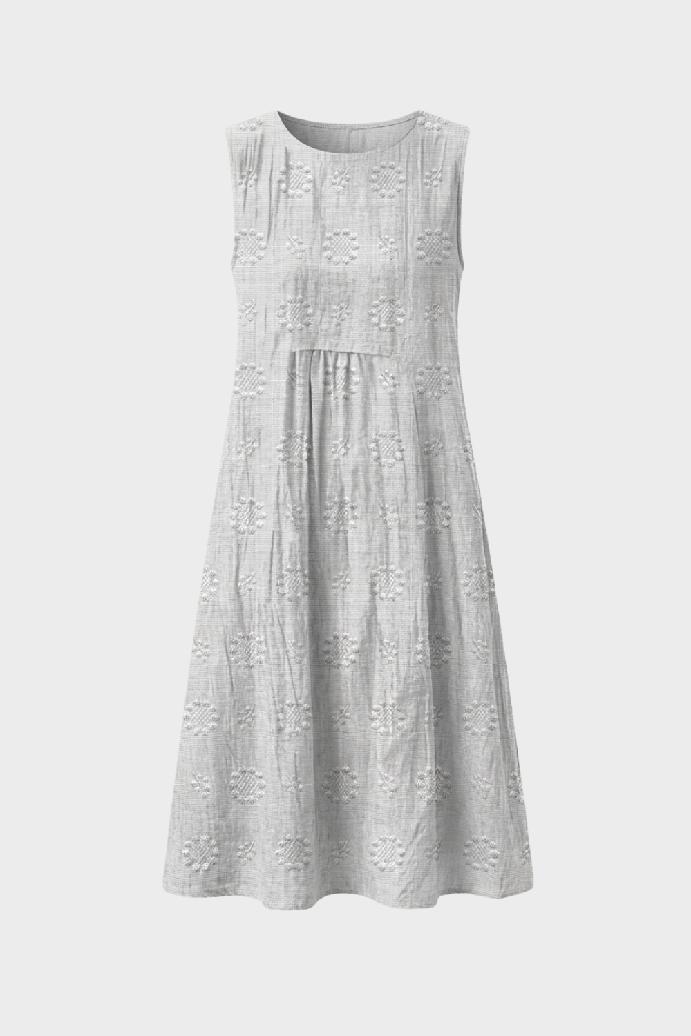 Damen Struktur Midikleid | Ärmellos