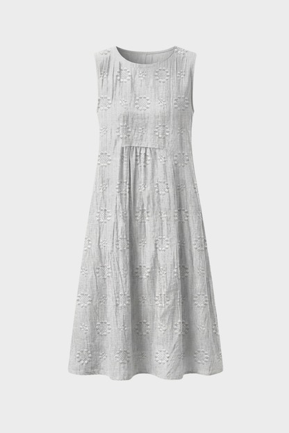 Damen Struktur Midikleid | Ärmellos