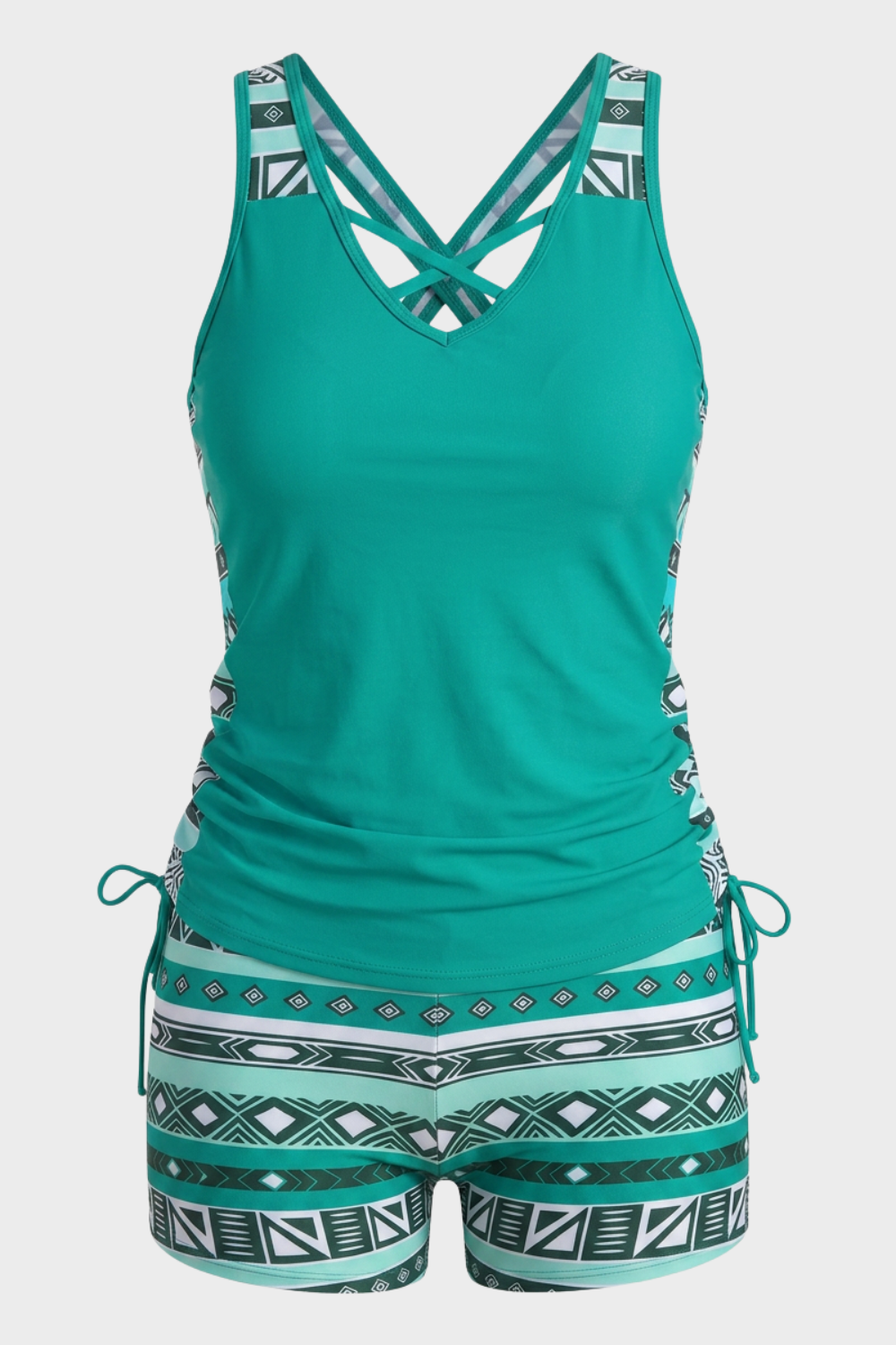 Damen Tankini Set | Gemusterte Shorts