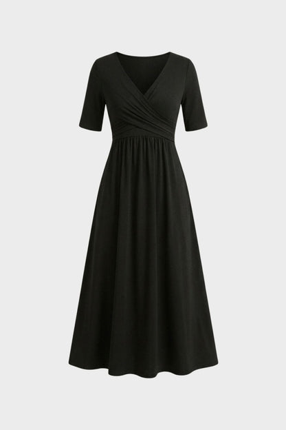 Damen Wickel Midikleid | Elegant