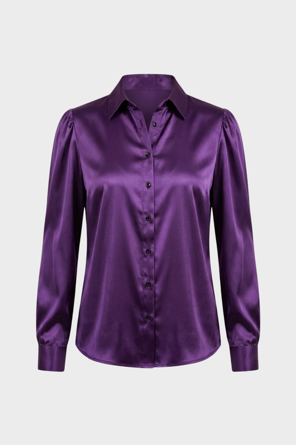 Damen Satin Langarmbluse | Elegant