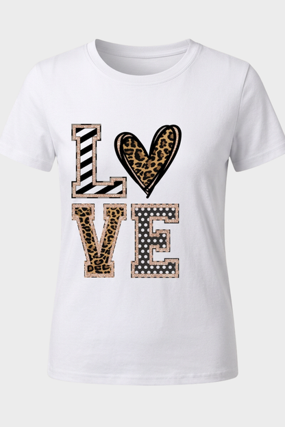 Damen Grafik T-Shirt | Herzprint