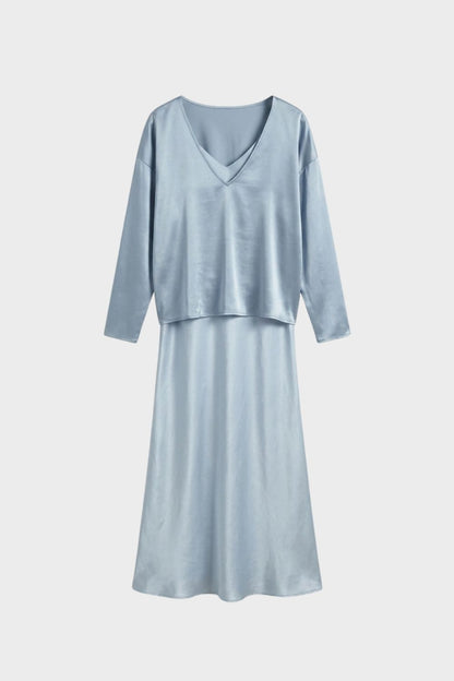 Damen Satin Midikleid | Twin-Set