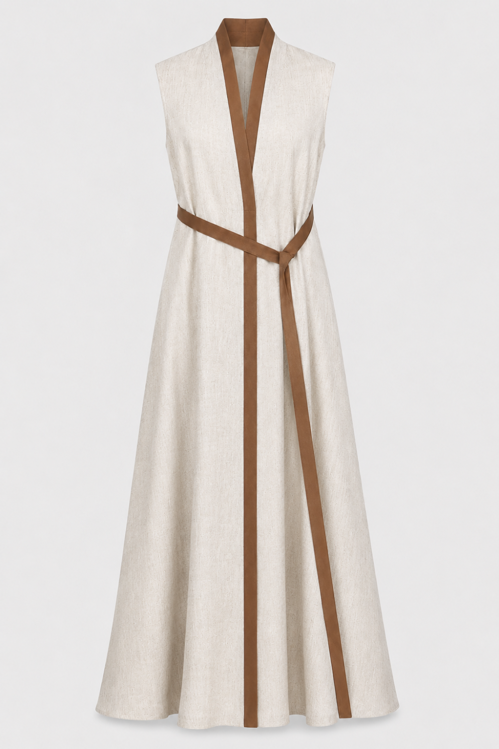 Damen Maxikleid Kontrast | Ärmellos