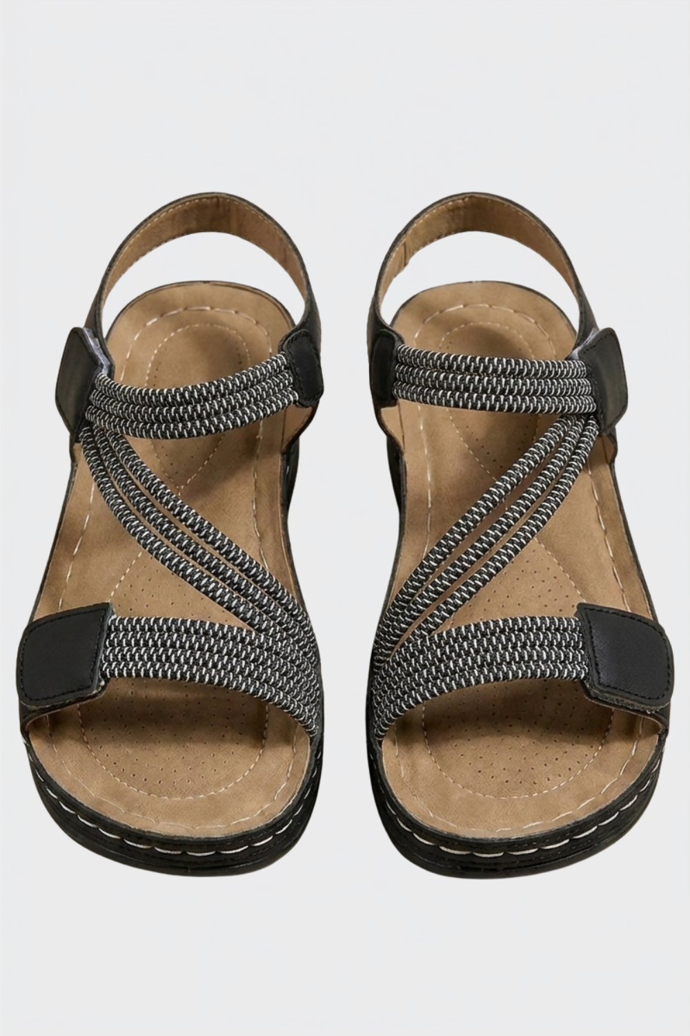 Damen Plateau Sandalen | Kreuzriemen