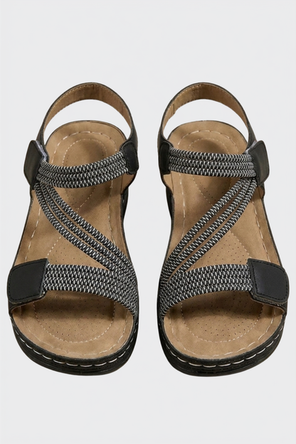 Damen Plateau Sandalen | Kreuzriemen