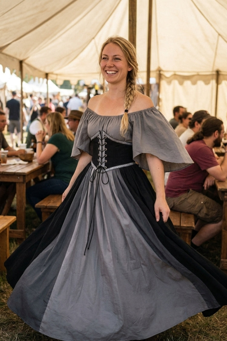 Damen Dirndlkleid | Frontschnürung & Ausgestellter Rock