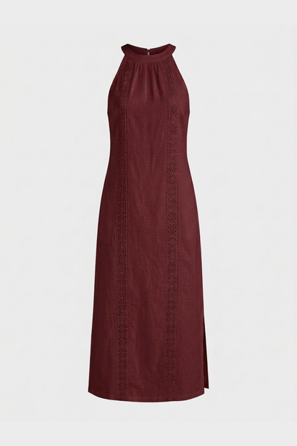 Damen Maxikleid | Stehkragen Slim