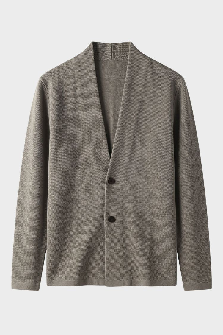Herren Offene Strickjacke | Stehkragen