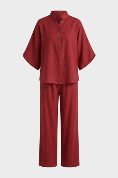 Damen Leinenset | Oberteil & Hose