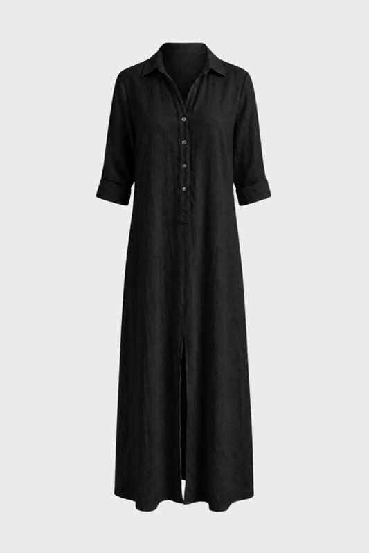 Damen Hemdblusenkleid | Maxi