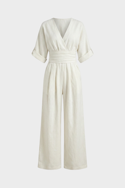 Damen Wickel-Jumpsuit | Wide-Leg