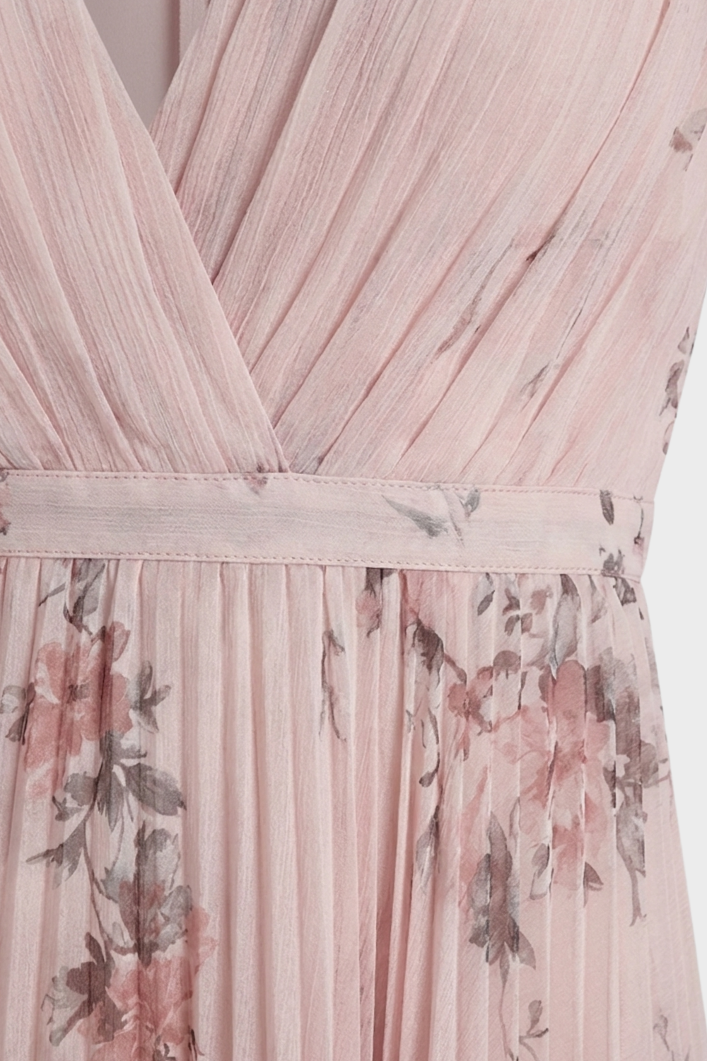Damen Falten Maxikleid | Floral