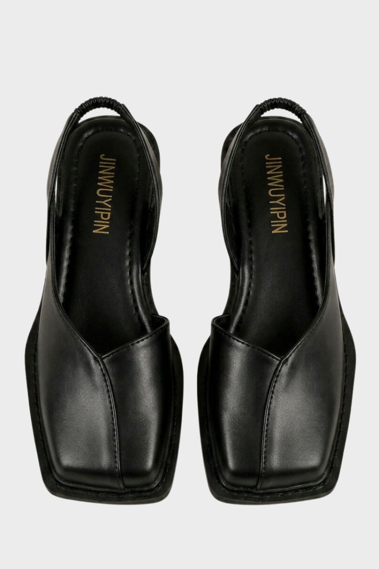 Damen Slingback Ballerinas | Eckige Zehenpartie