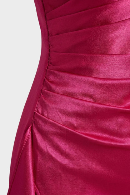 Damen One-Shoulder Kleid | Schlitz