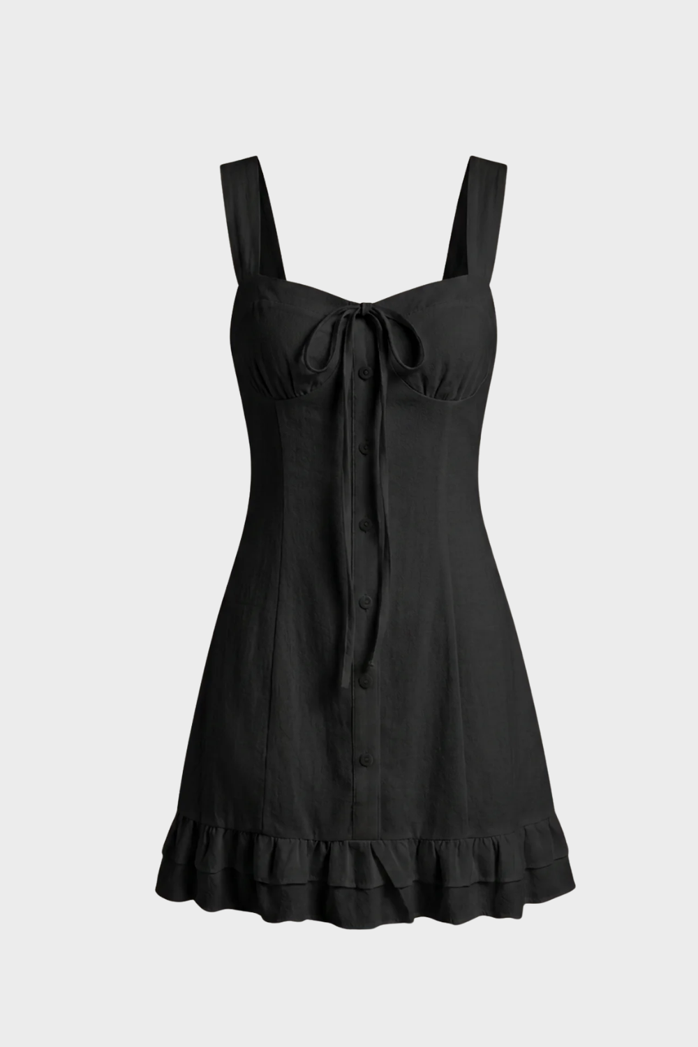Sommerkleid Damen Trägerkleid mit Knopfleiste