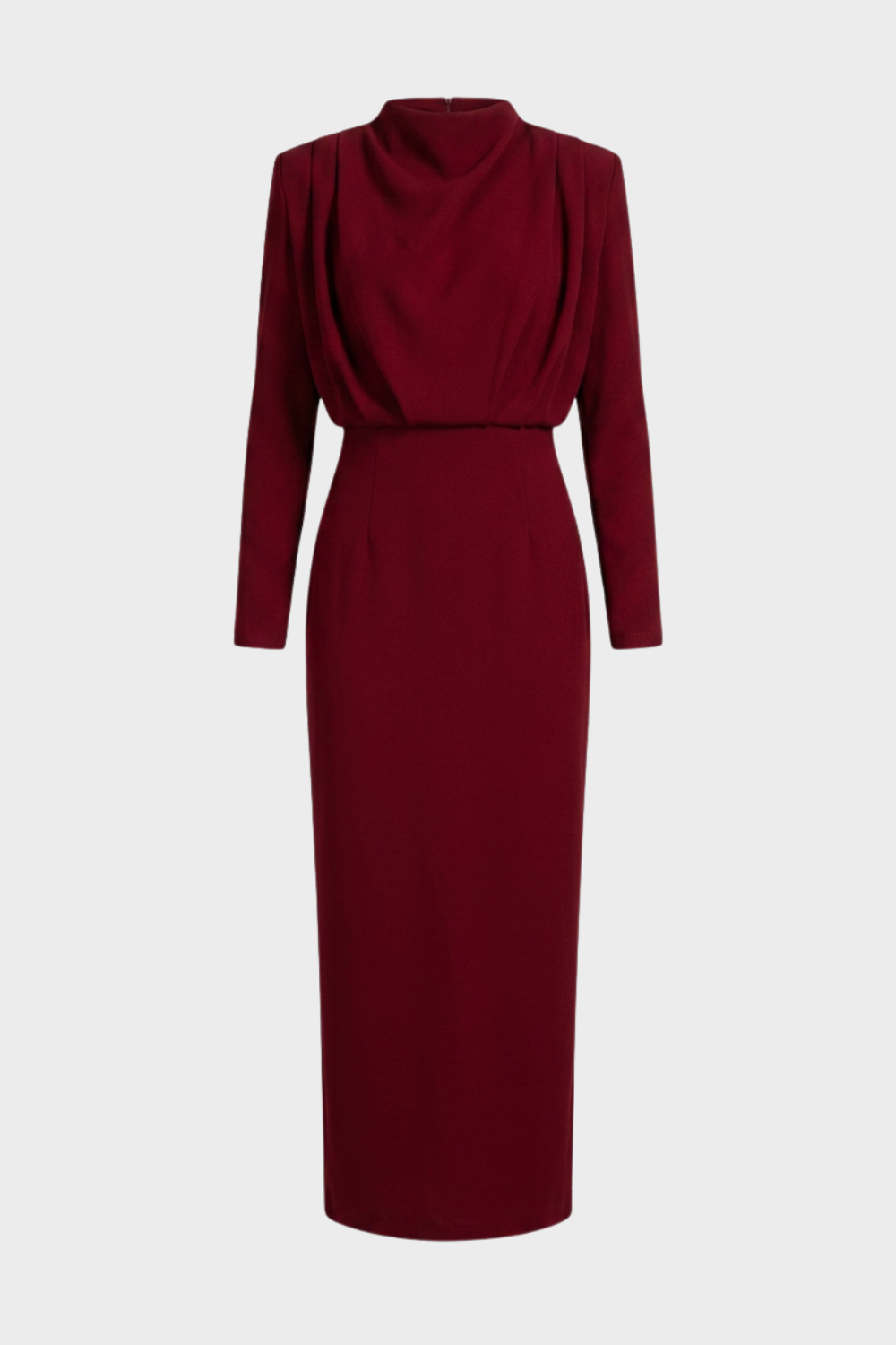 Damen Bodycon Midikleid | Stehkragen