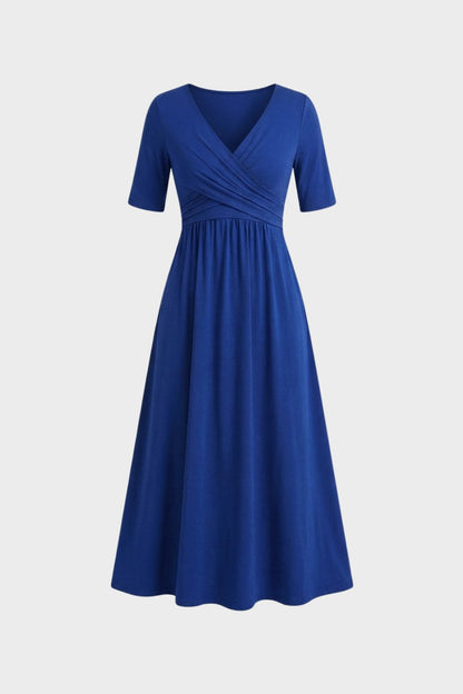 Damen Wickel Midikleid | Elegant
