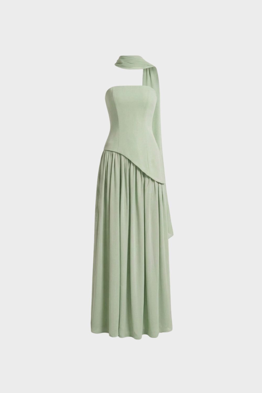 Damen Trägerlos Maxikleid | Elegant