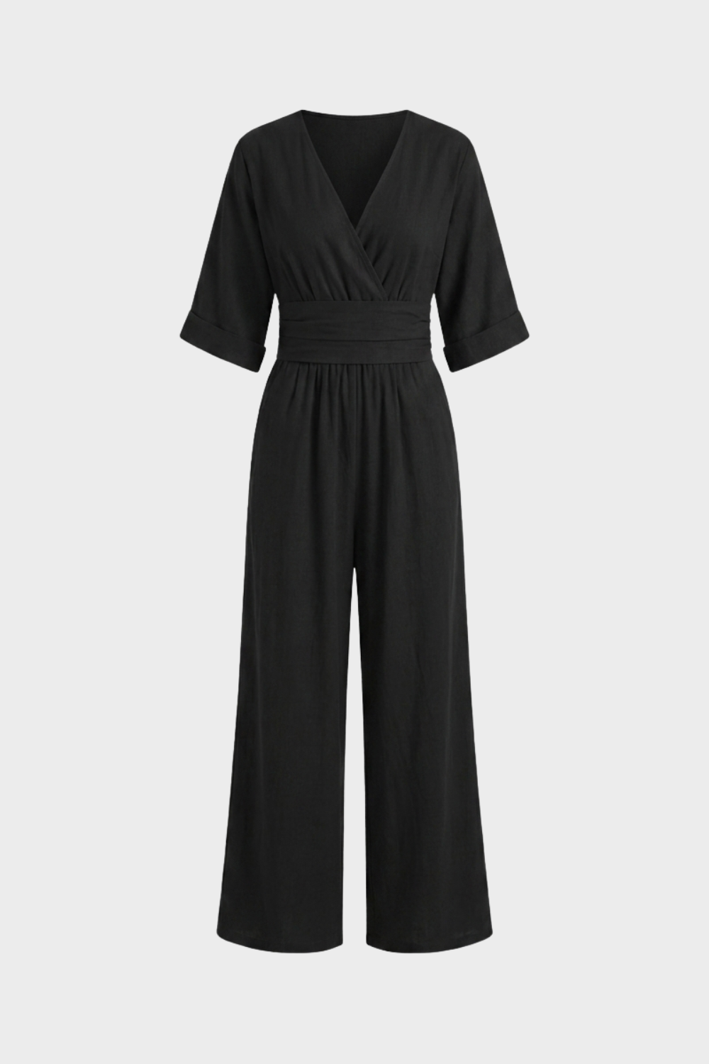 Damen Wickel-Jumpsuit | Wide-Leg