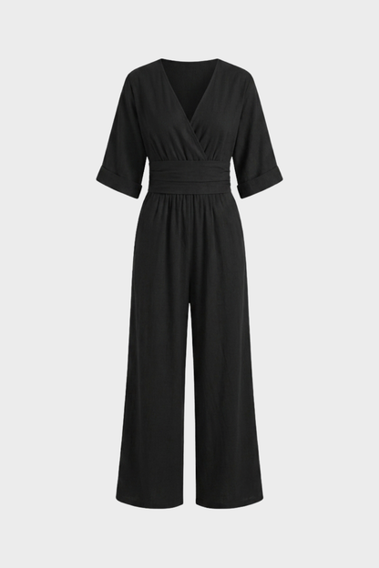 Damen Wickel-Jumpsuit | Wide-Leg